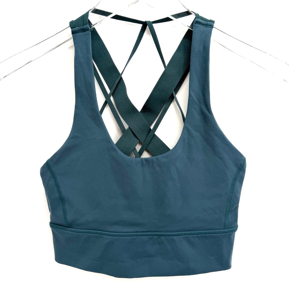 Balance Athletica Aura Sports Bra Size XS Strappy Back Teal Green Activewear